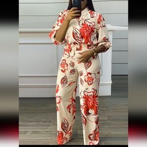 2 PC Elegant Floral Print Set